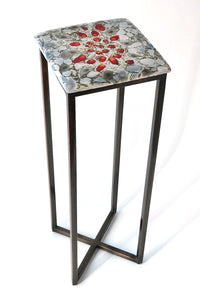 Red and Gray Cellular Glass Table