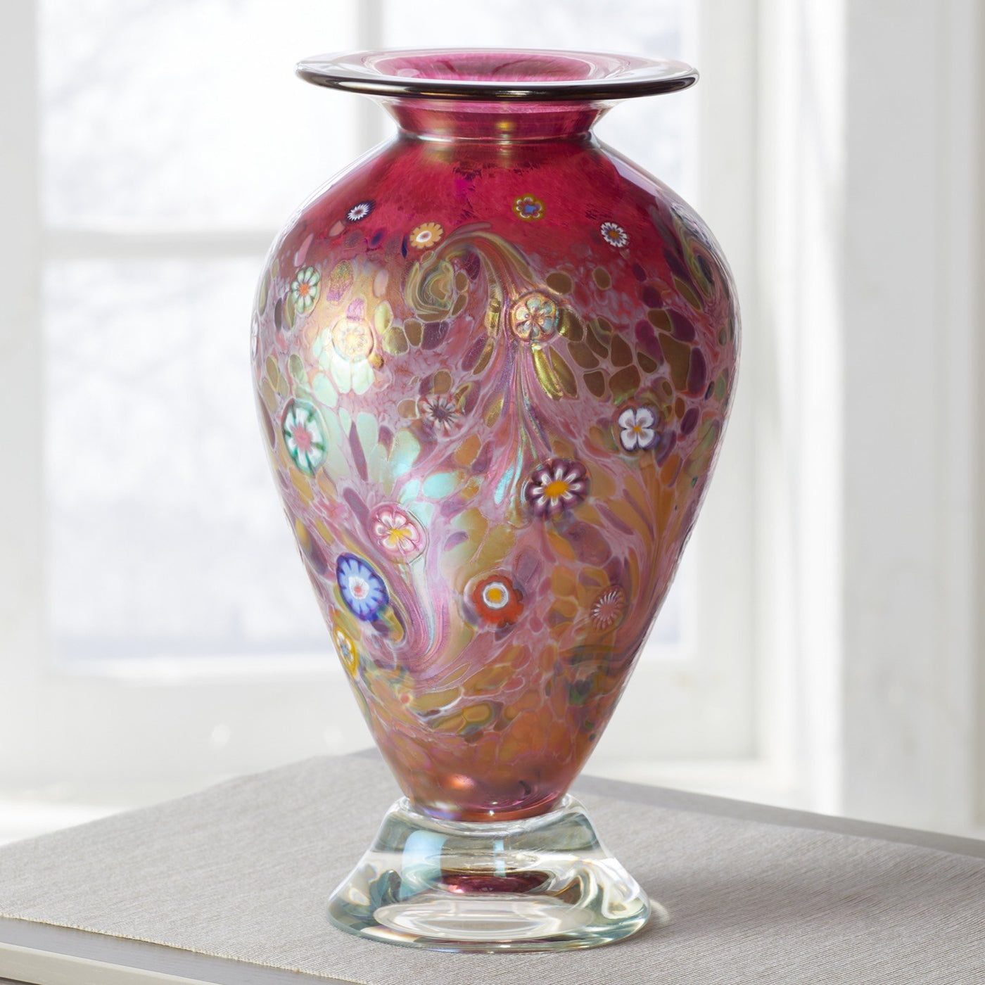 Tall Classic Ruby Monet Vase