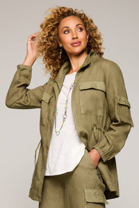 Pure Linen Eyelet Arlo Jacket
