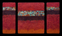 Canyon Walls Rose Triptych: Med Plus