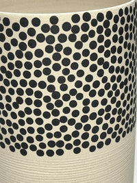 Black and White Tapered Vessel