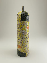 Crackled Yellow Buoy Vessel with Black