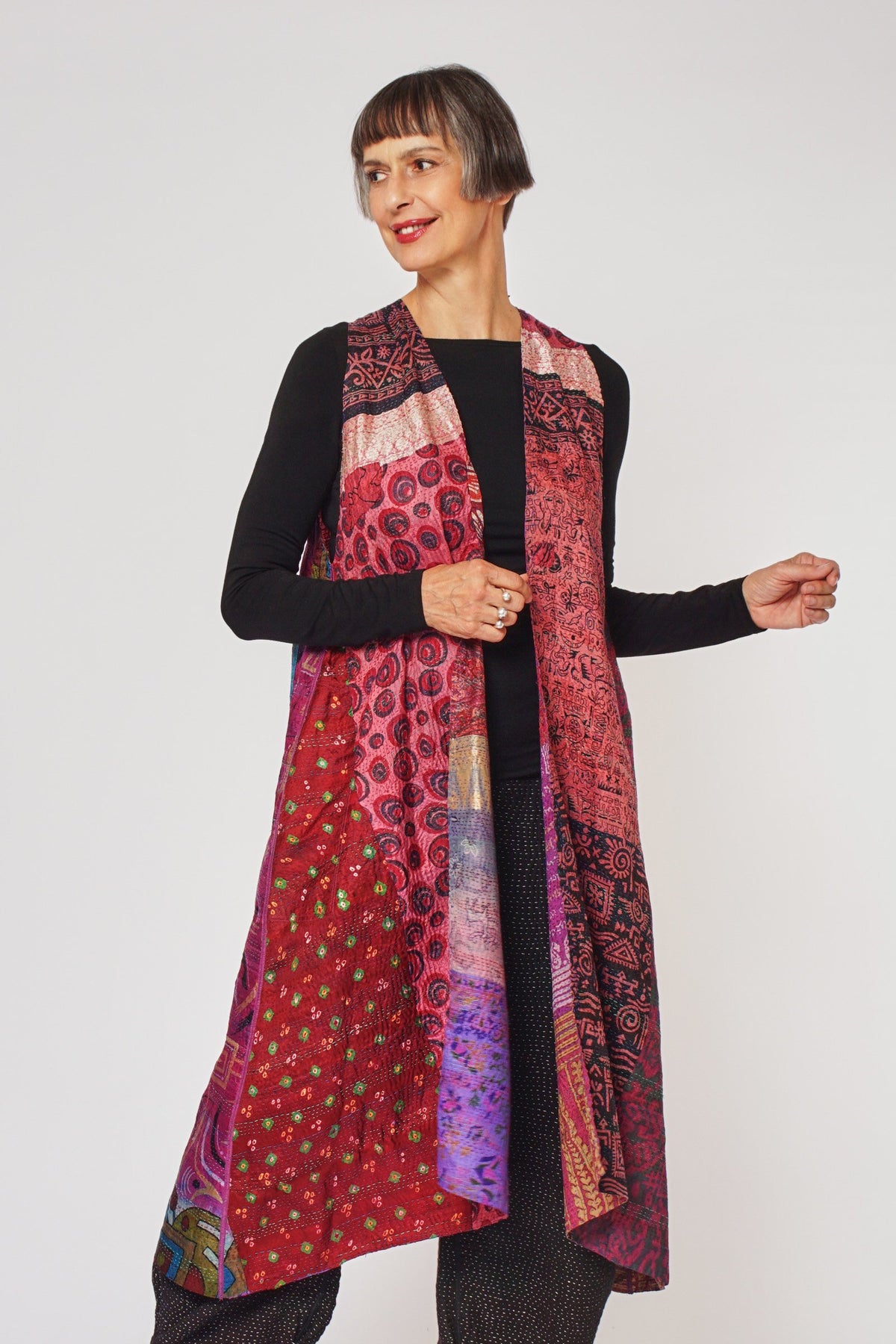 Back Pleated Maxi Vest #3
