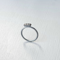 Horizontal Three Stone Segment Stacking Ring