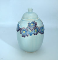 Blue Violet Cookie Jar