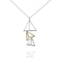 Triple Triangular Pyramid Necklace