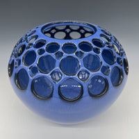 Demi Pierced Blue Orb Vase