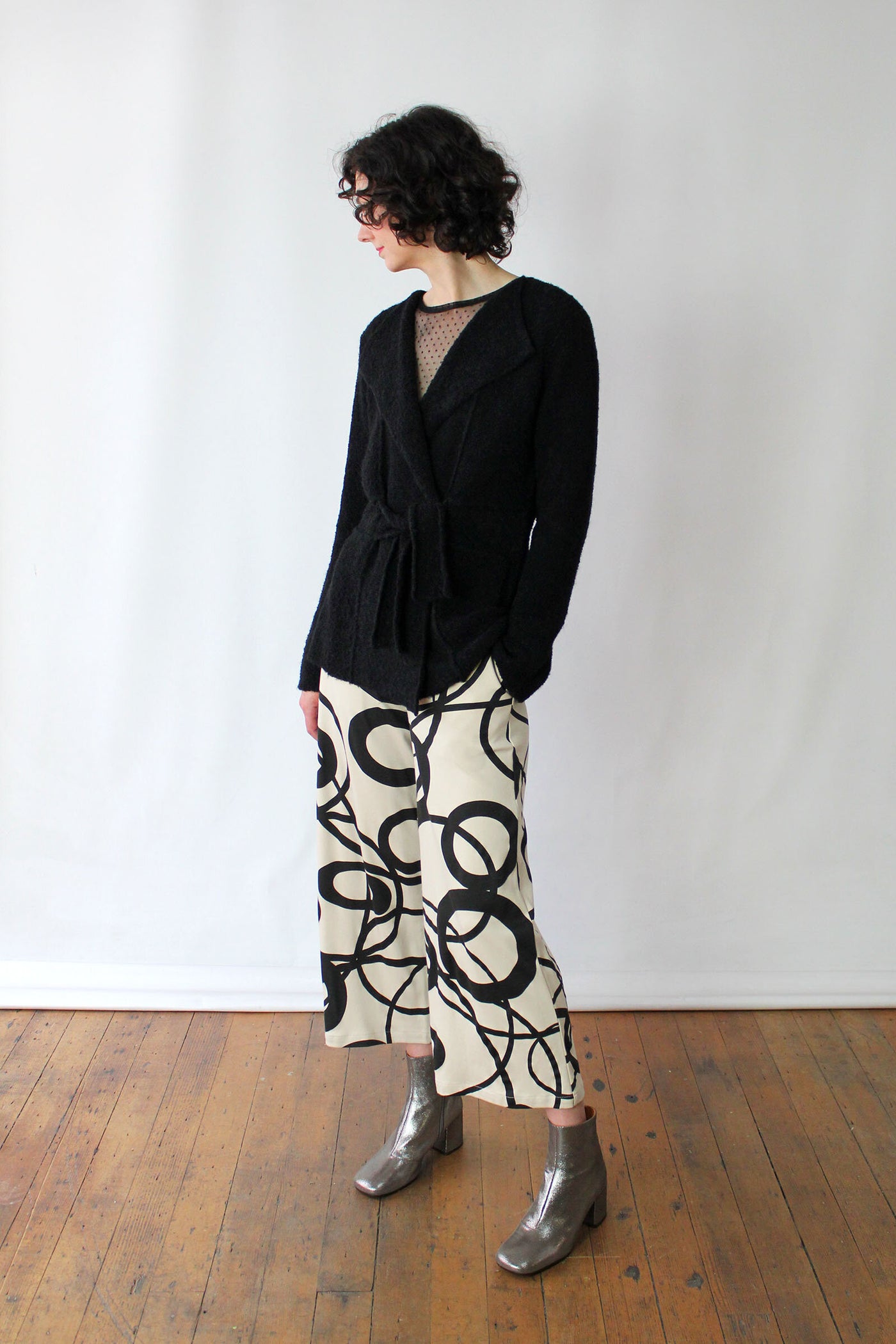 Boucle Tie Cardigan