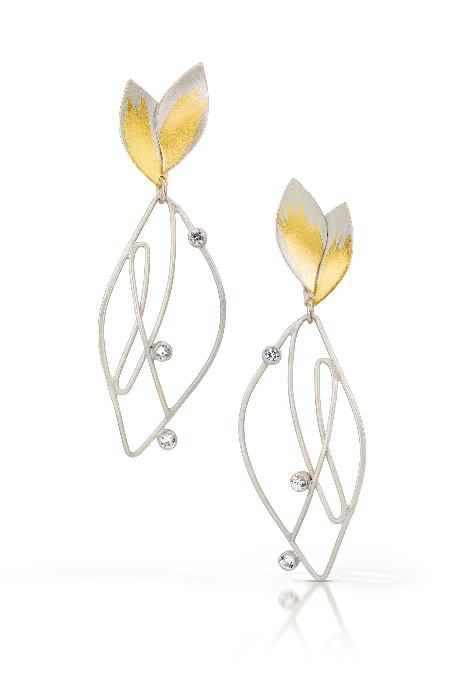 Spring Leaves Diamond Earrings