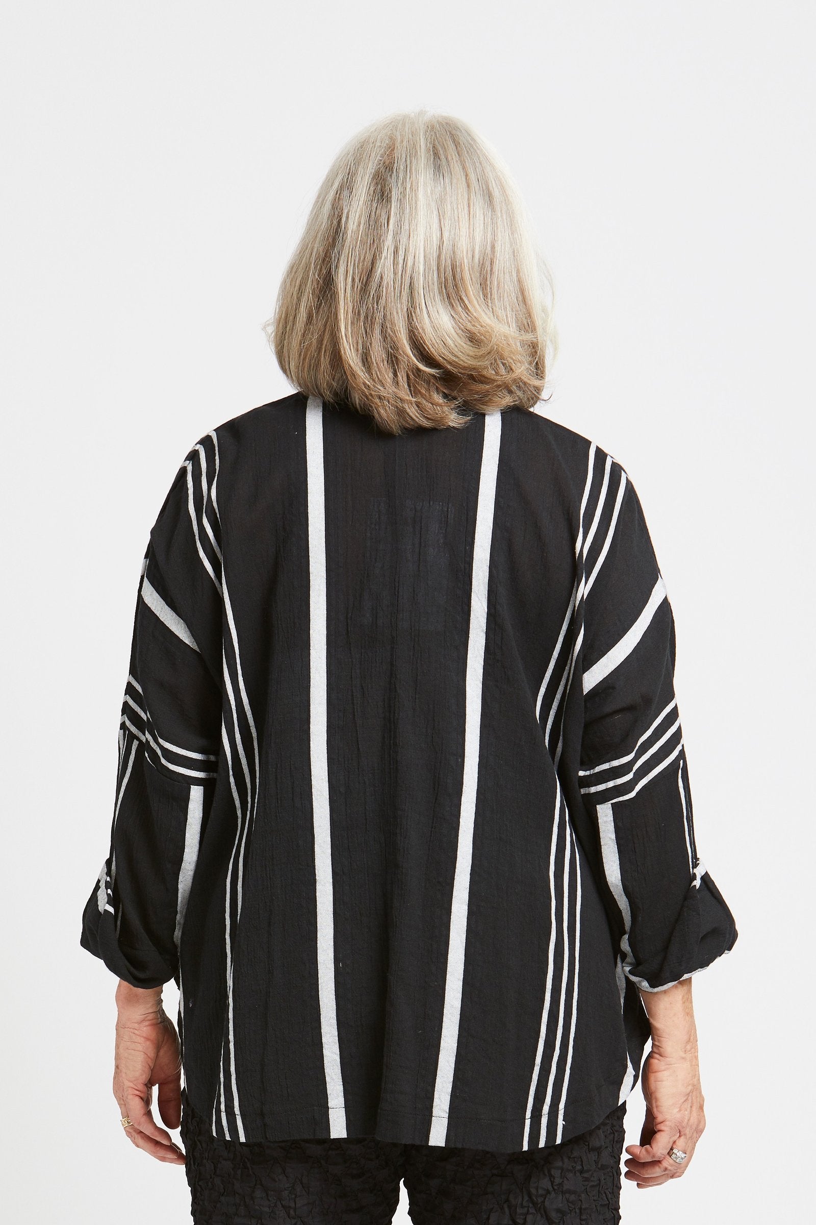 Cotton Stripe Circular Shirt