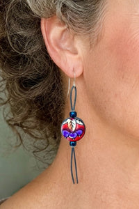 Vintage French Silk Earrings