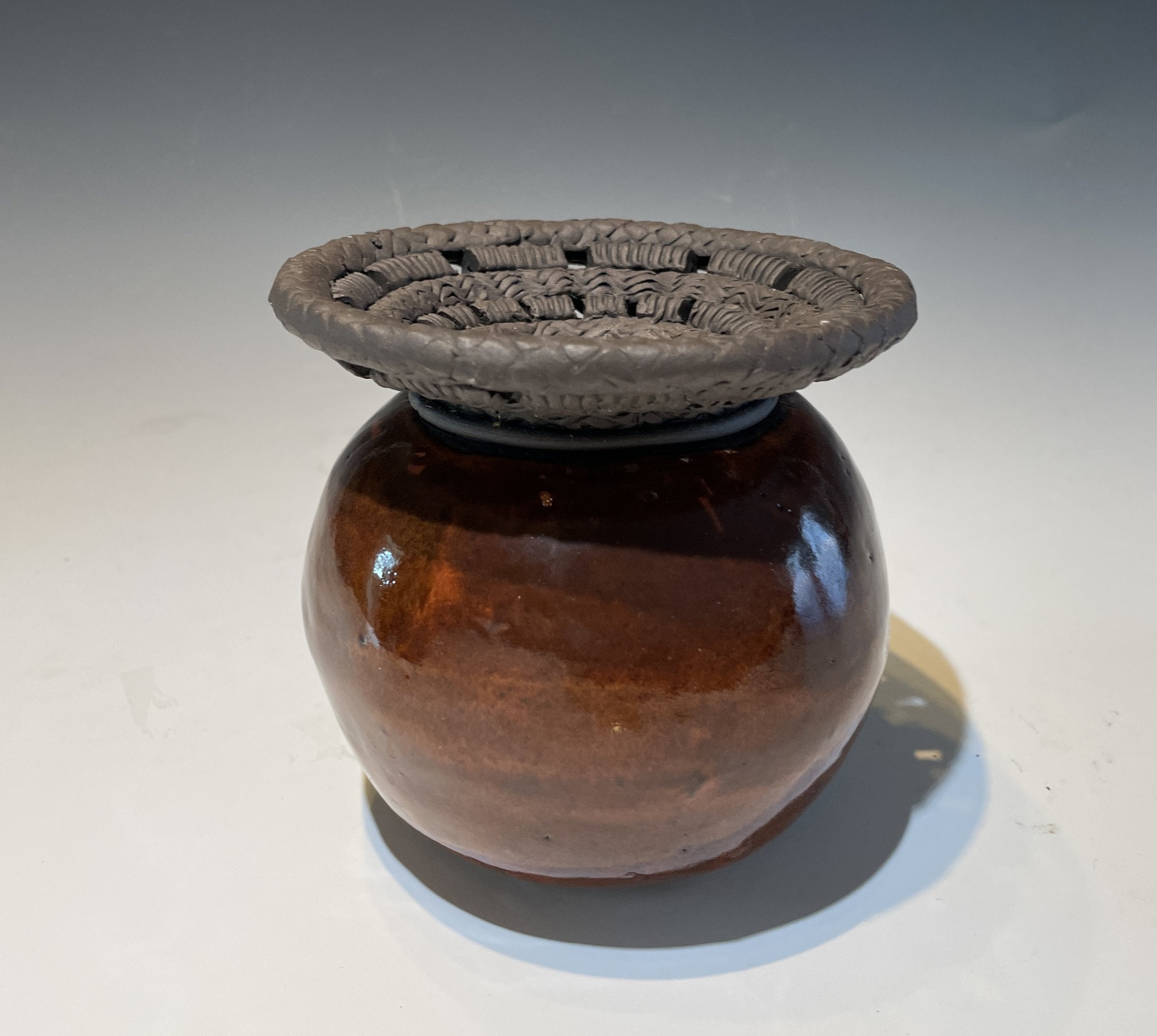 Amber Open Vase