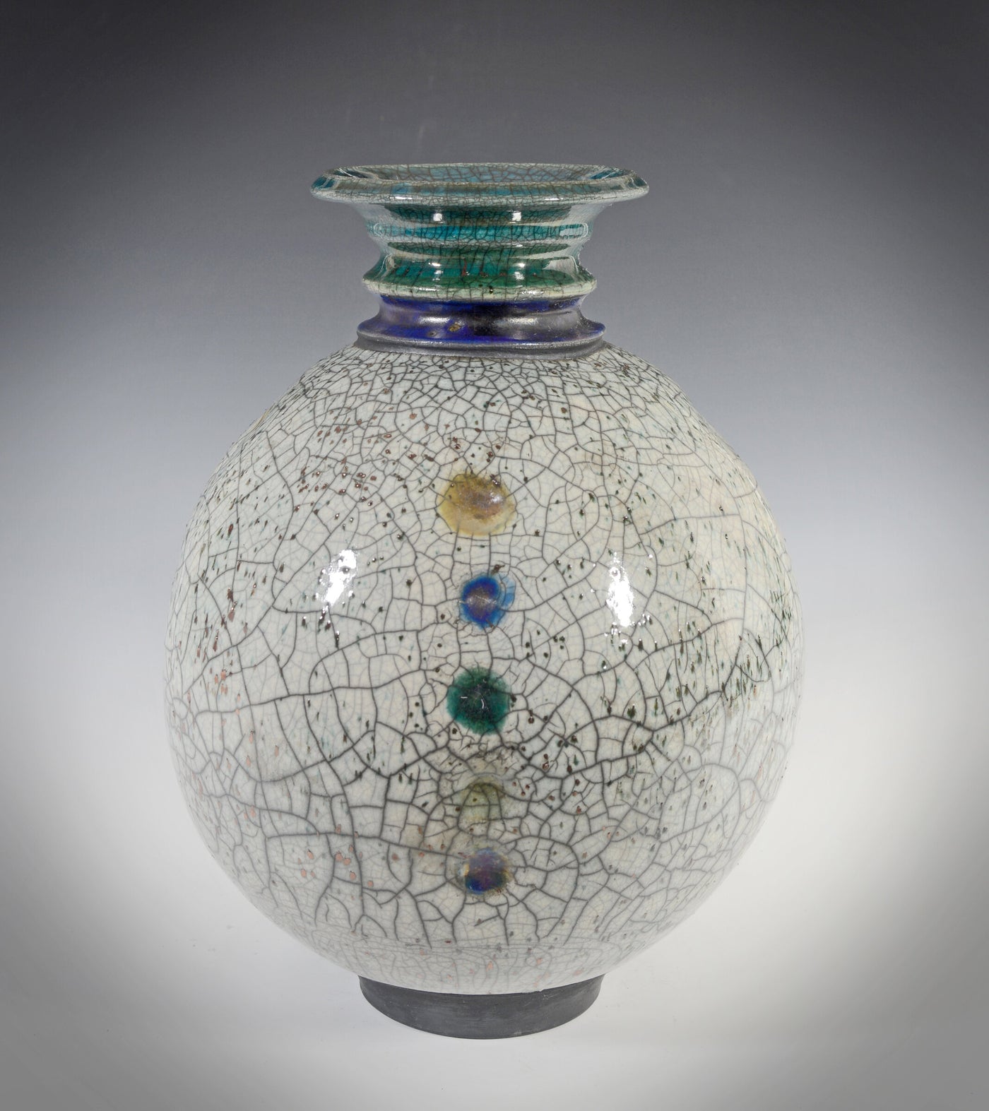 Button Up Raku Vase
