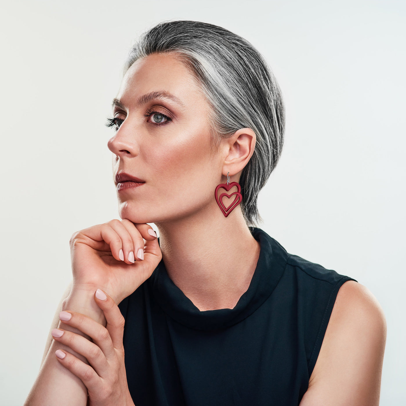 Big Infinity Heart Earrings