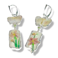 Clematis & Butterfly Earrings