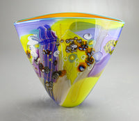 Color Field Vessel in Aqua Lime