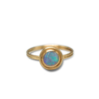 Violet Crystal Opal Ring