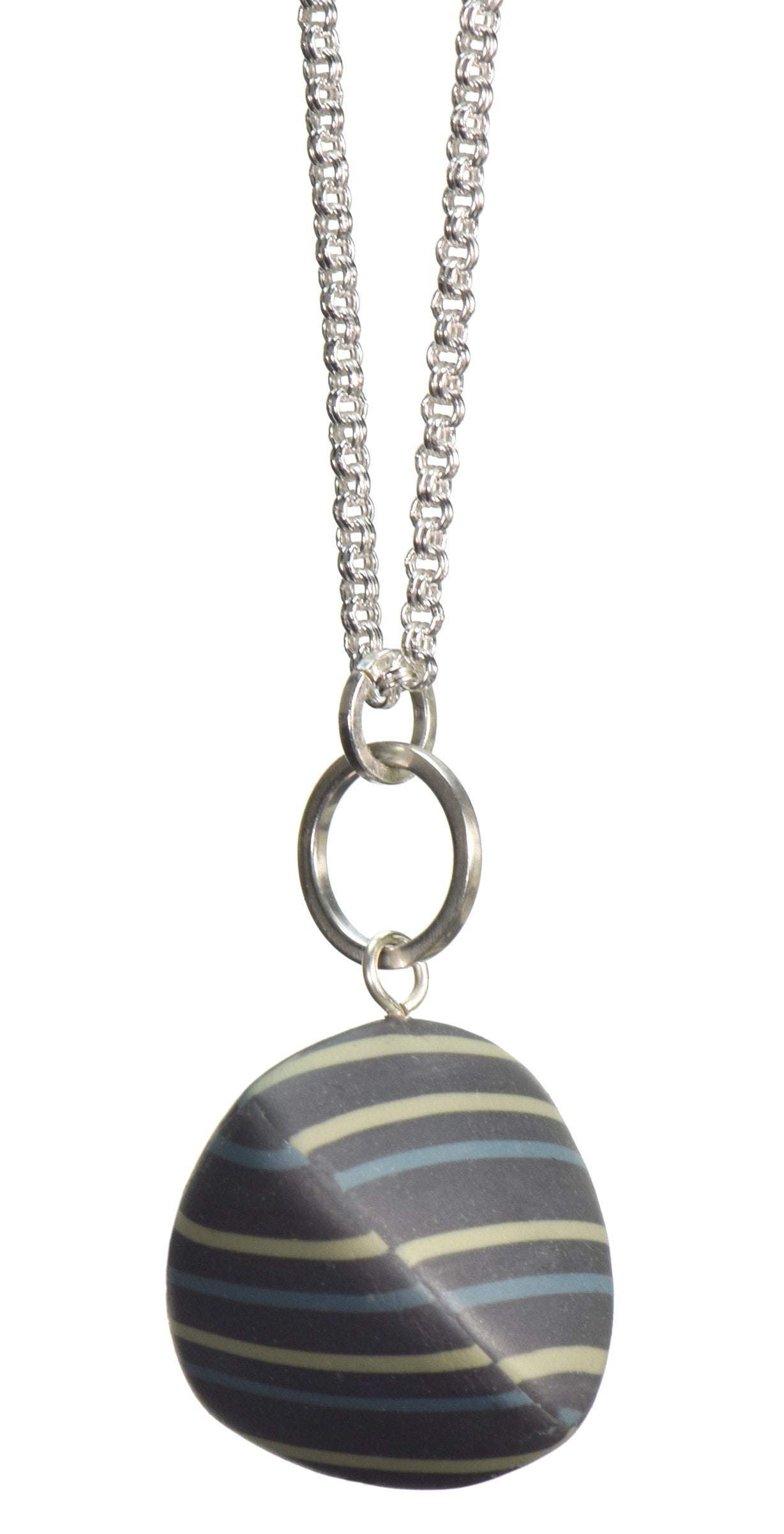 Gray with dark teal and celery stripes