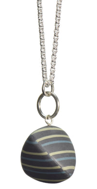 Gray with dark teal and celery stripes