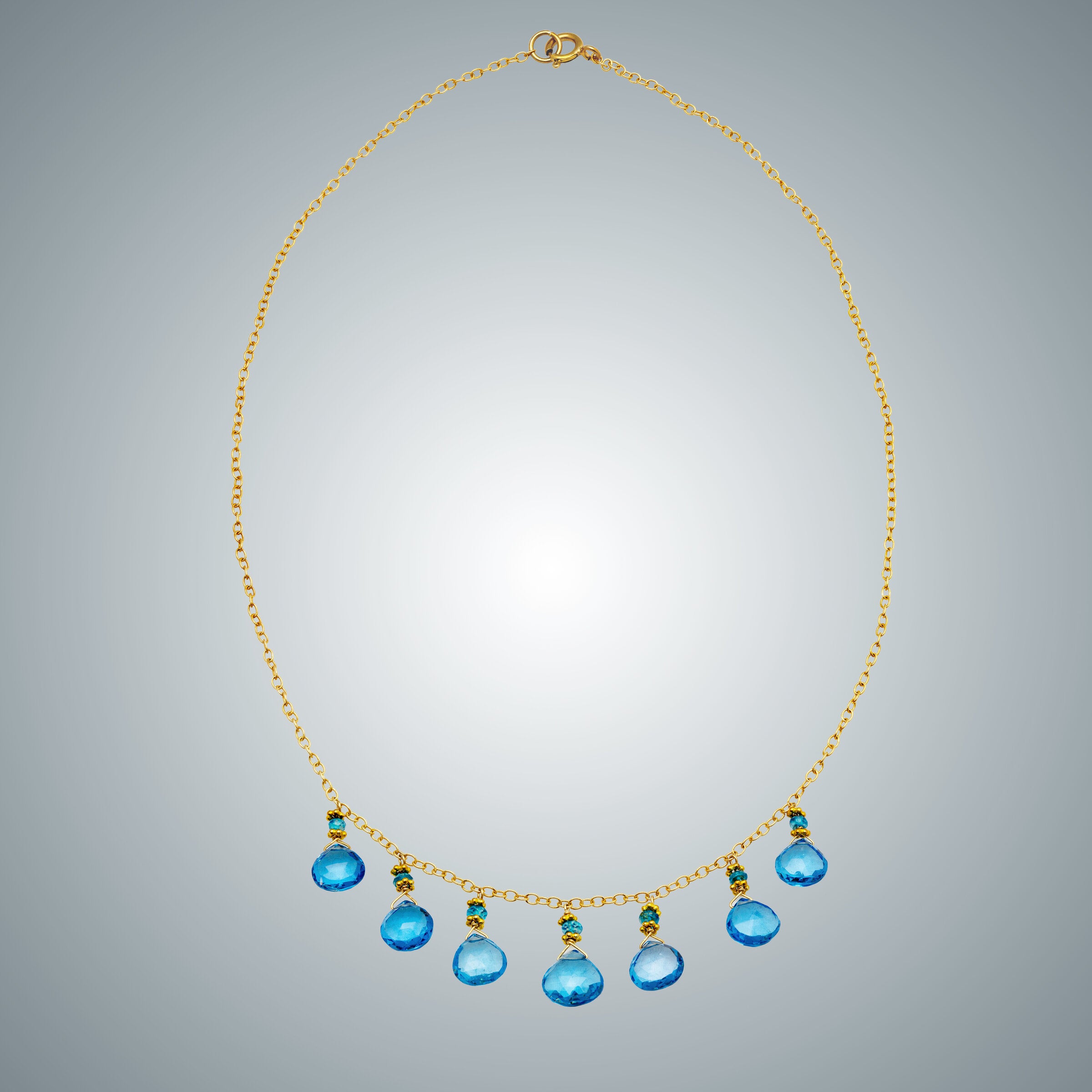 London Blue Topaz Heart Necklace