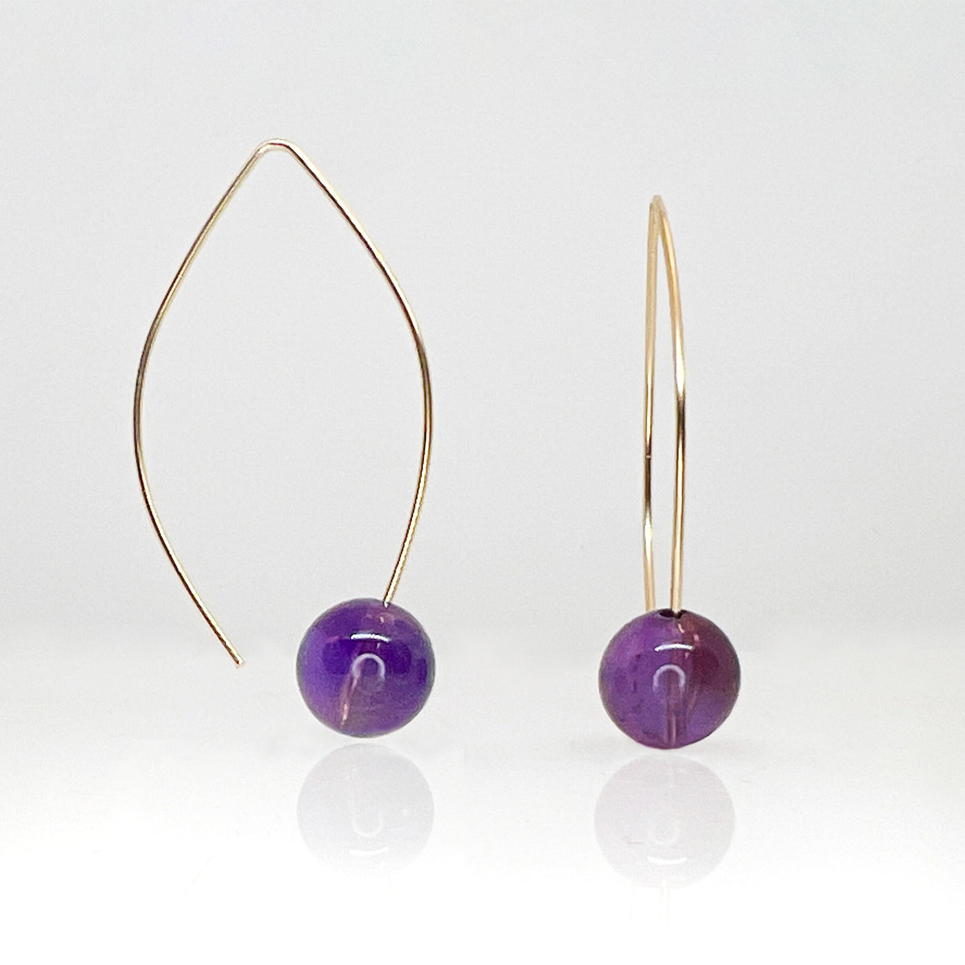 Amethyst Hoop Earrings
