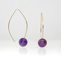 Amethyst Hoop Earrings