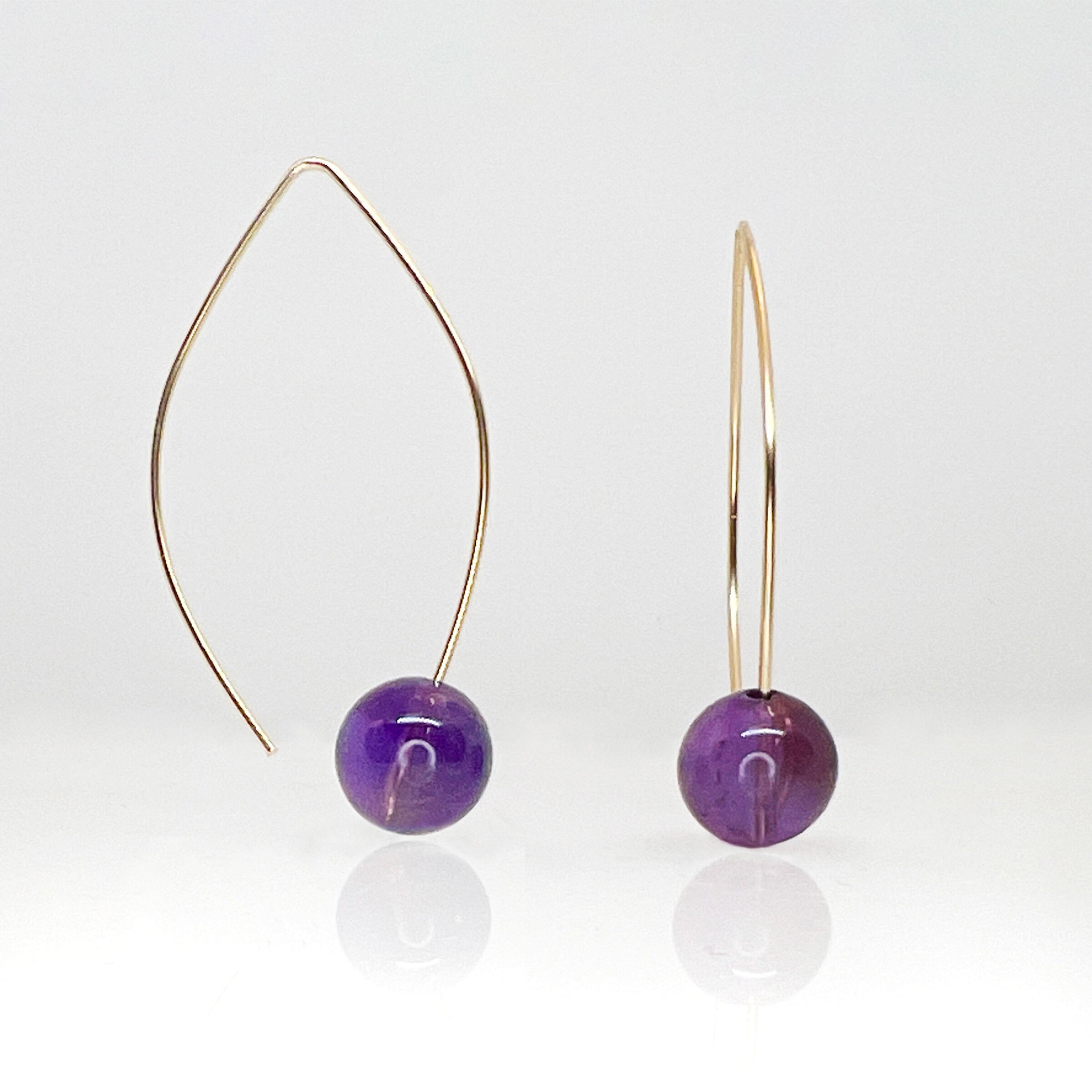 Amethyst Hoop Earrings