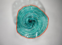 Teal with Orange Lip