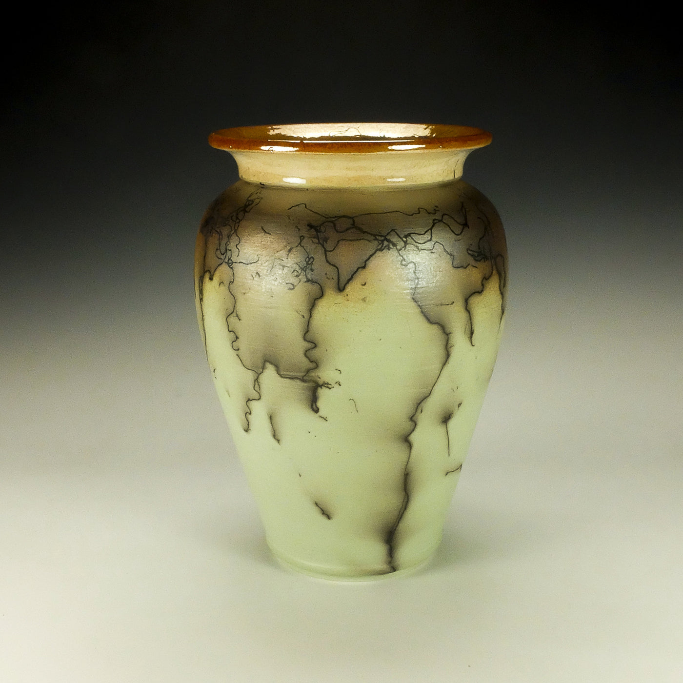 Raku Horsehair Pottery Vase