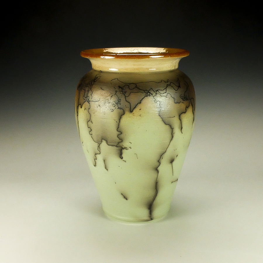 Raku Horsehair Pottery Vase