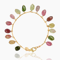 Smooth Tourmaline Charm Bracelet