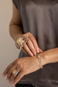Citrine Shimmer Long Link Bracelet