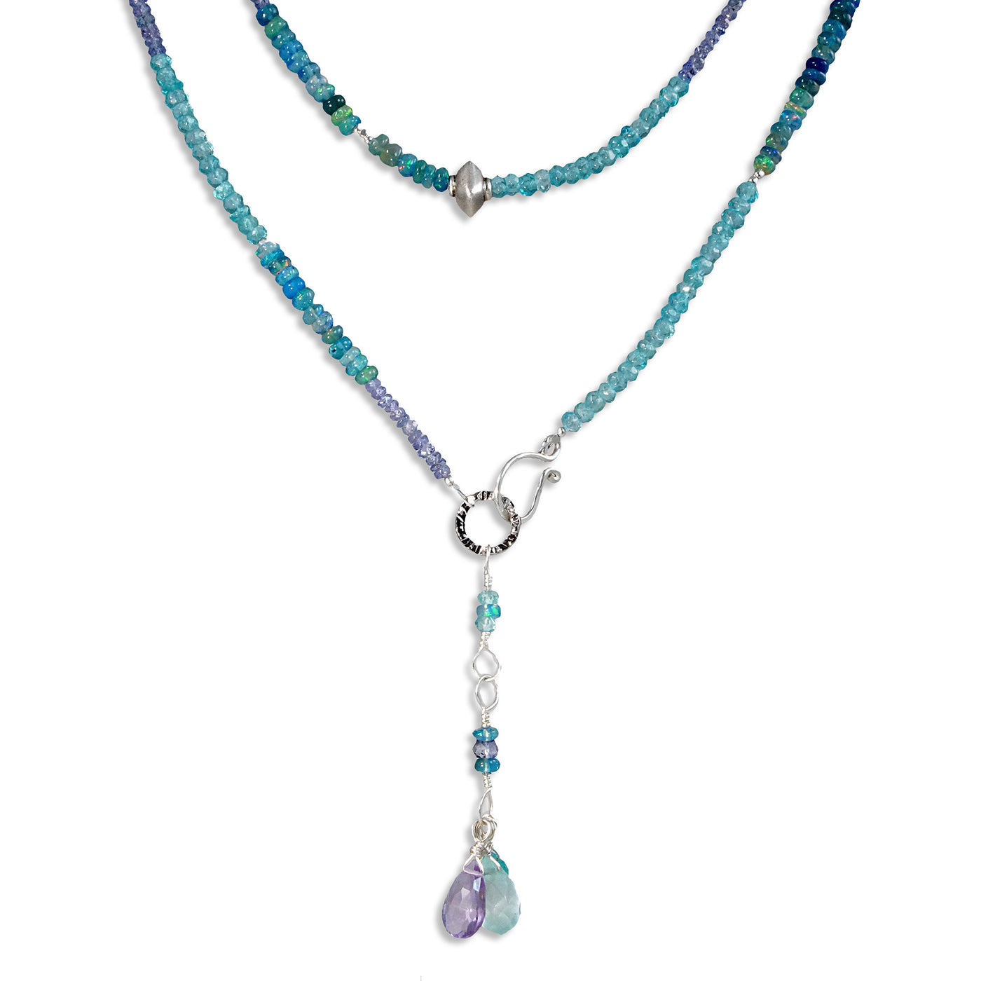 Blue Gemstone Blend Lariat & Bracelet