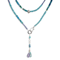 Blue Gemstone Blend Lariat & Bracelet