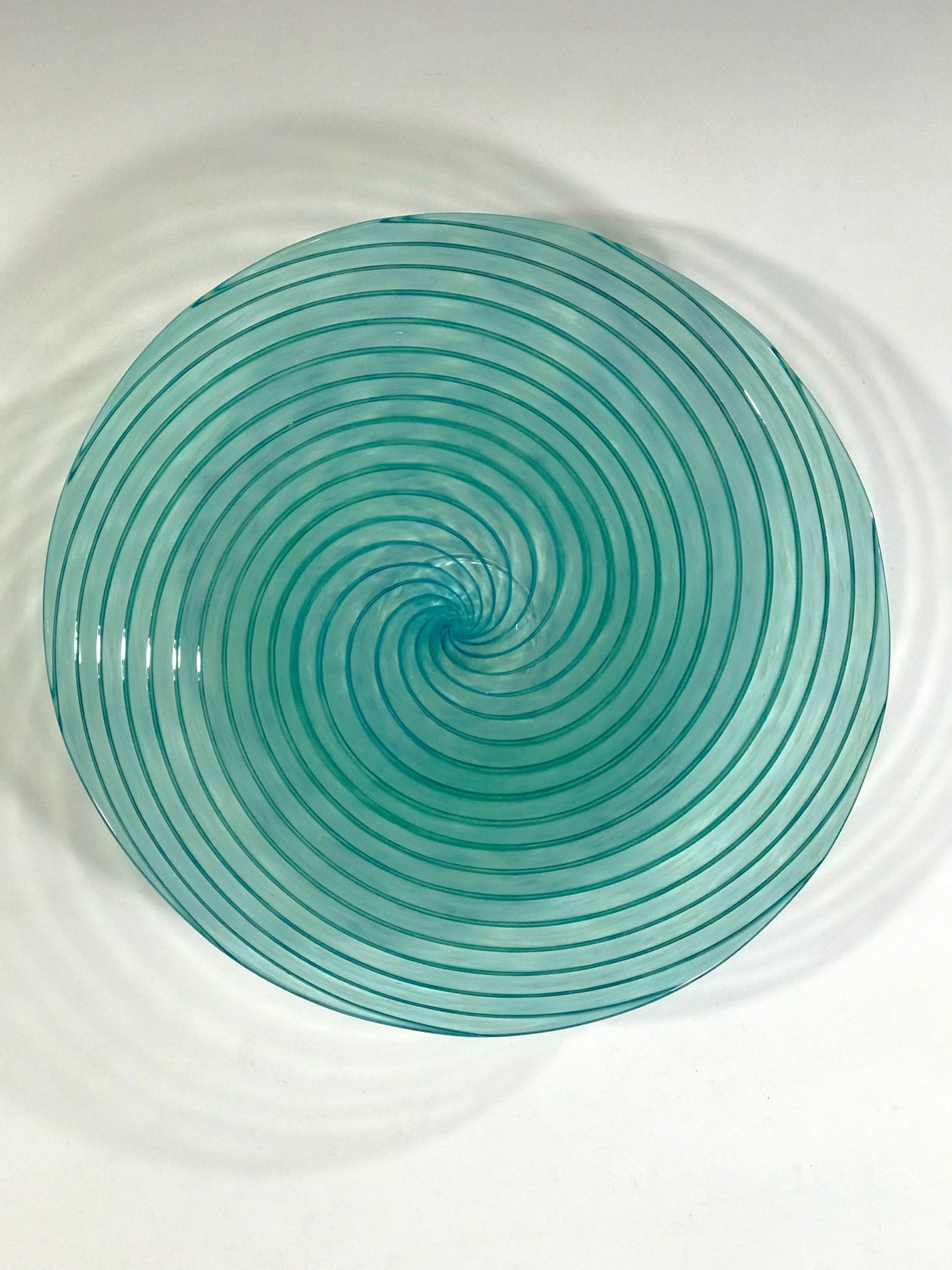 Aqua Blue Vortex Bowl
