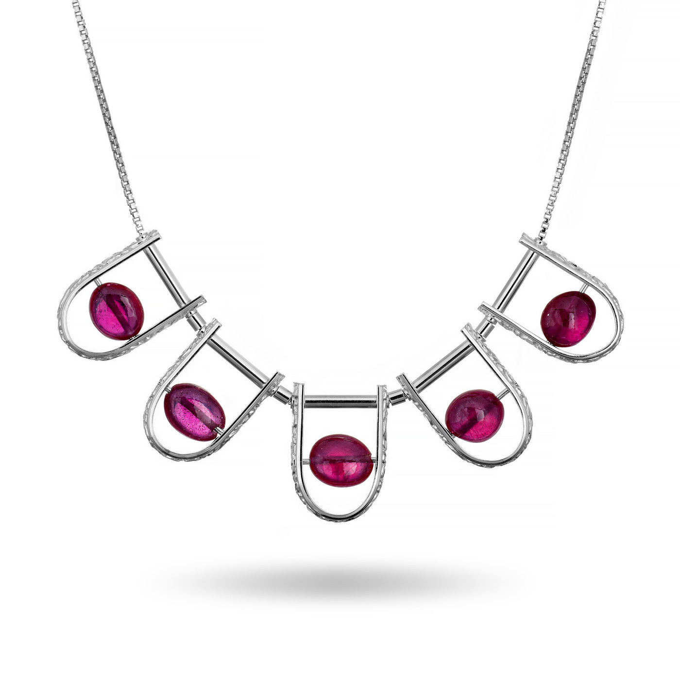 Five Gemstone Collar Necklace