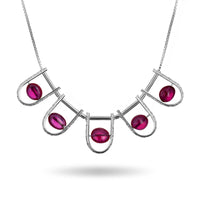 Five Gemstone Collar Necklace