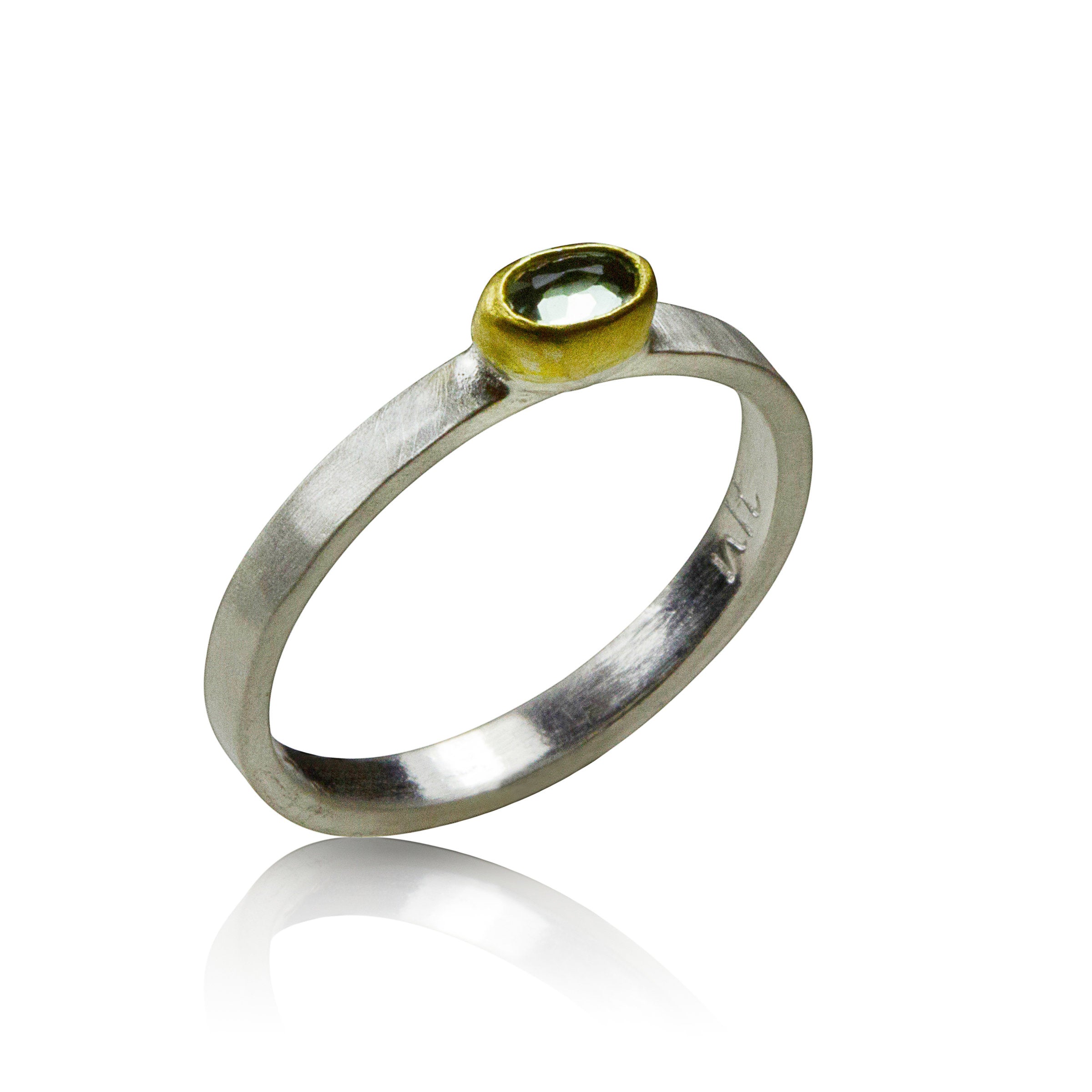 green sapphire stacking ring