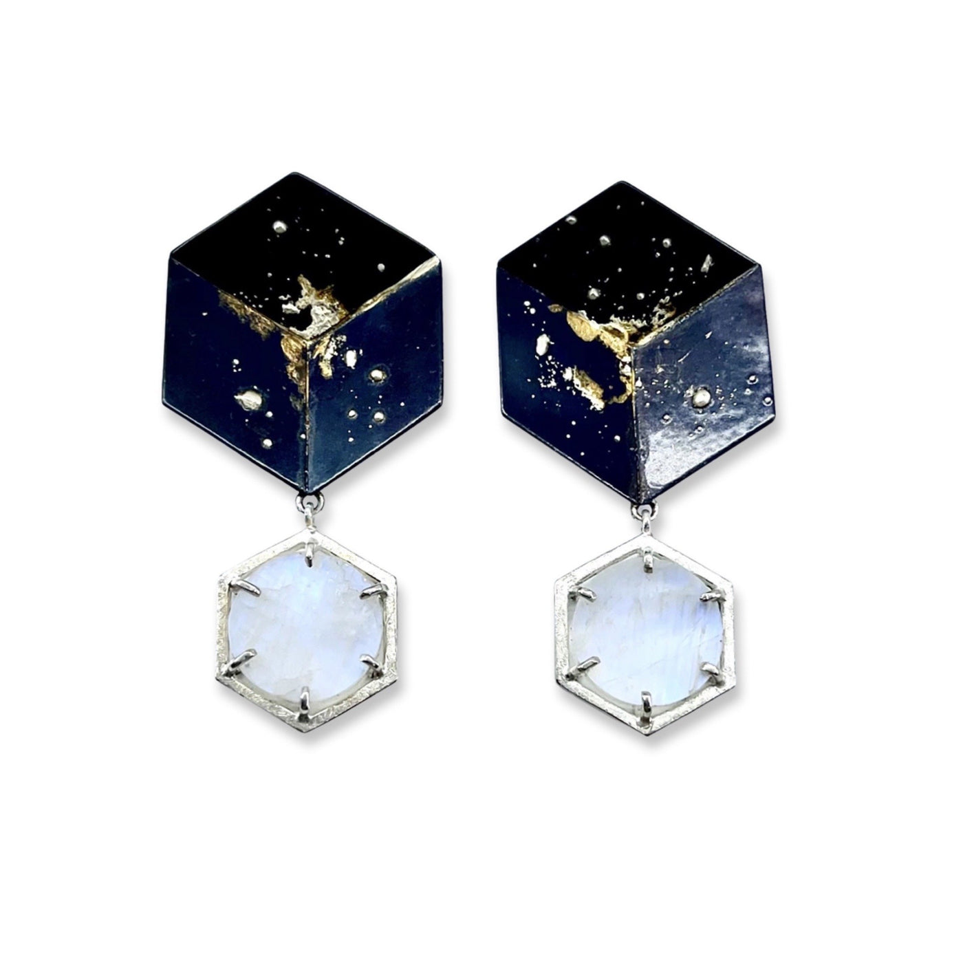 Lilypad Moonstone Earrings