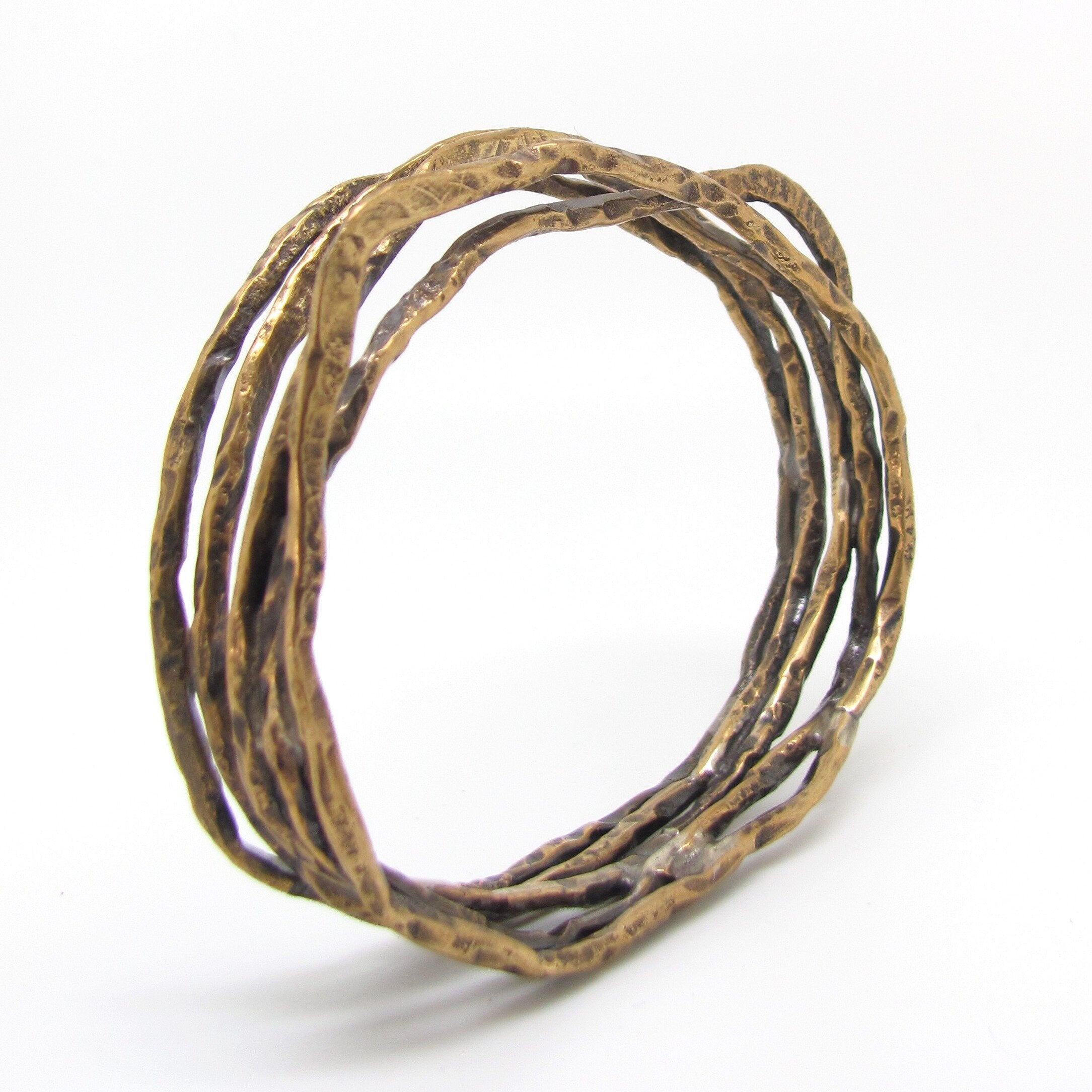 Layered Brass Bangle