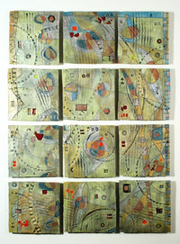 Abstract Space, Hills, 12-Tile Wall Piece
