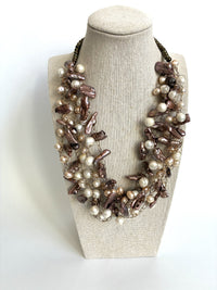 Two-Tone Pearl Necklace