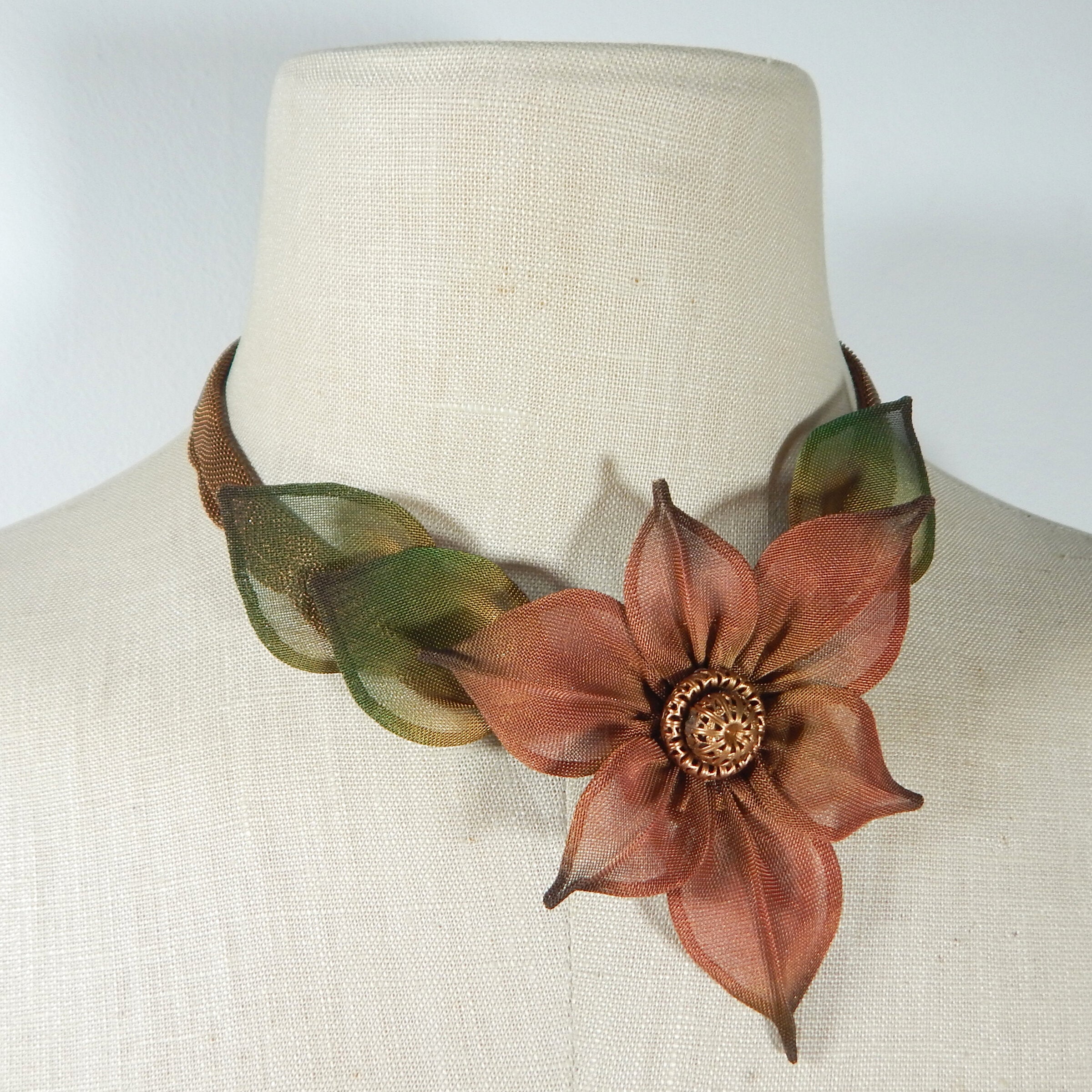 Antique Brass, Tangerine, Green & Brown Tips