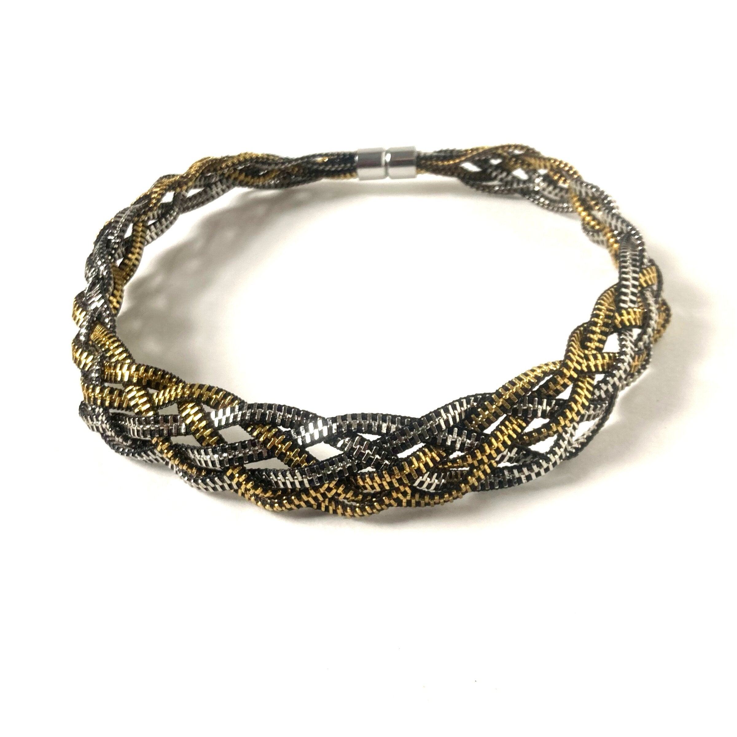 Two-Tone Braid Necklace