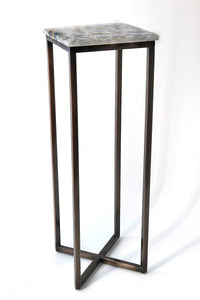 Sunset Coral Glass Table