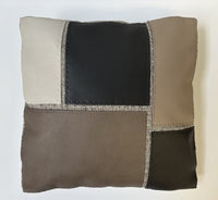 Leather Appliqued Color Block Pillow #2