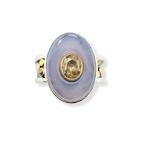 Sapphire Chalcedony Ring