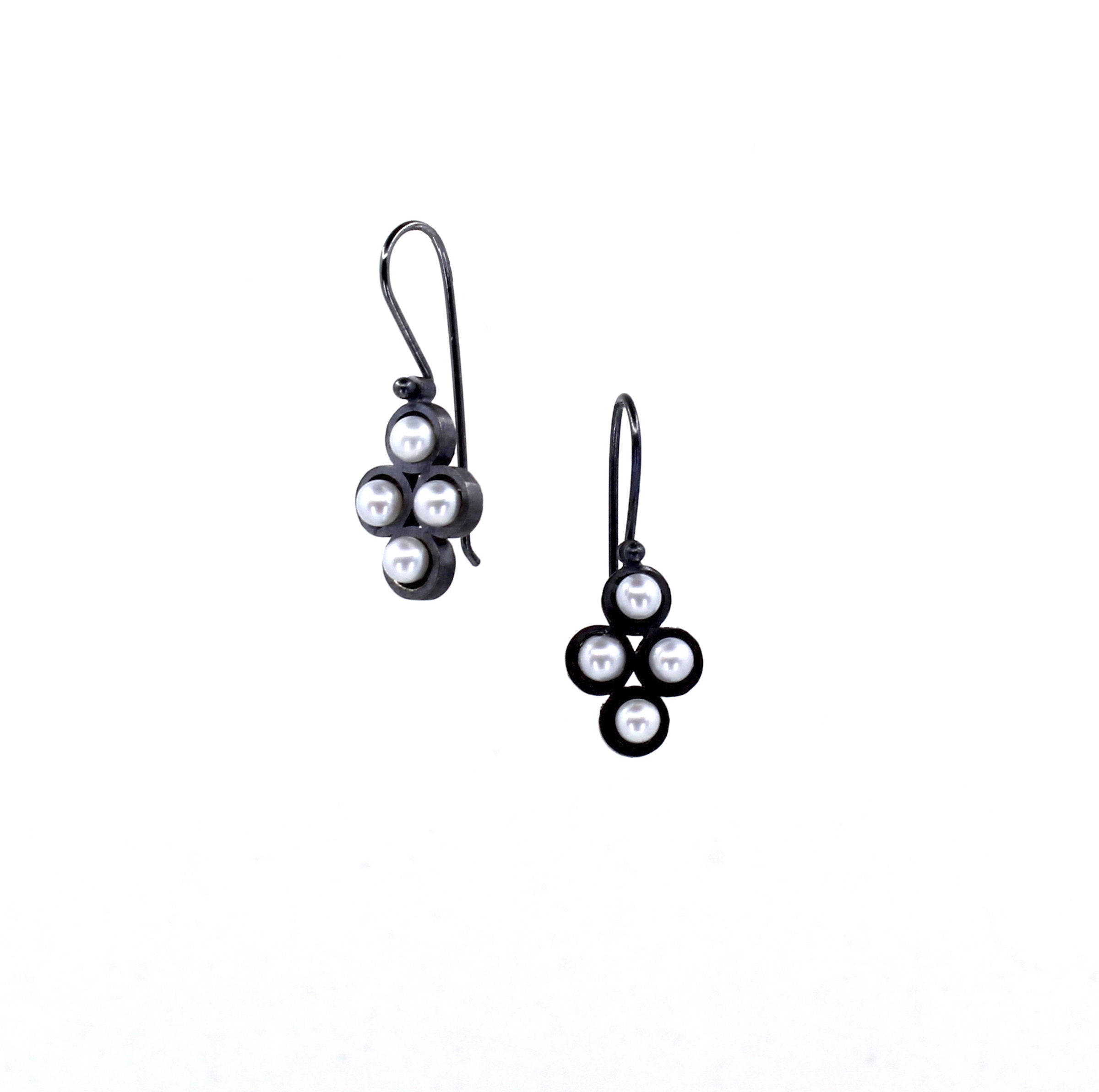 Multi Four Pearl Earrings