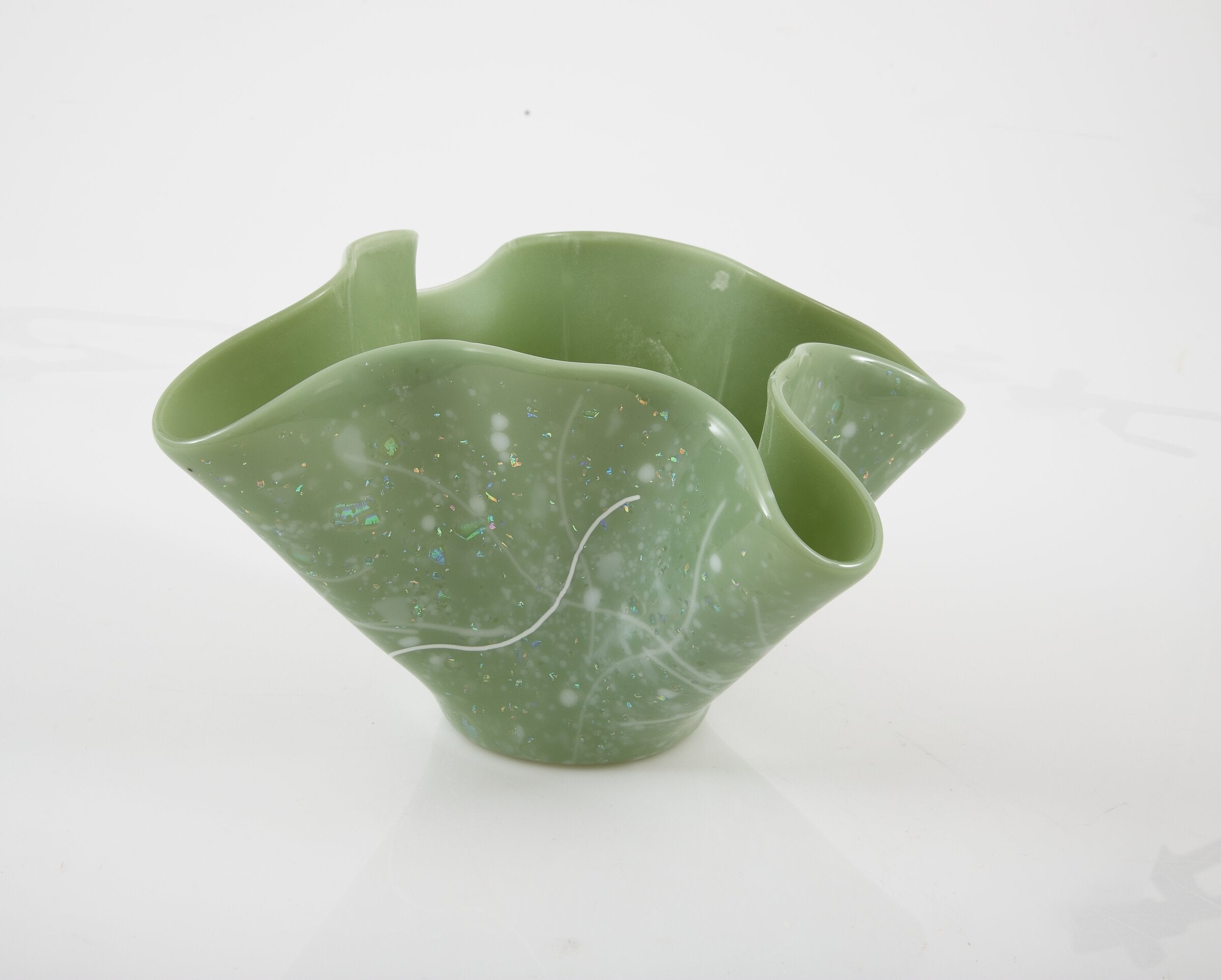 Echo of Green Art Glass Vessel