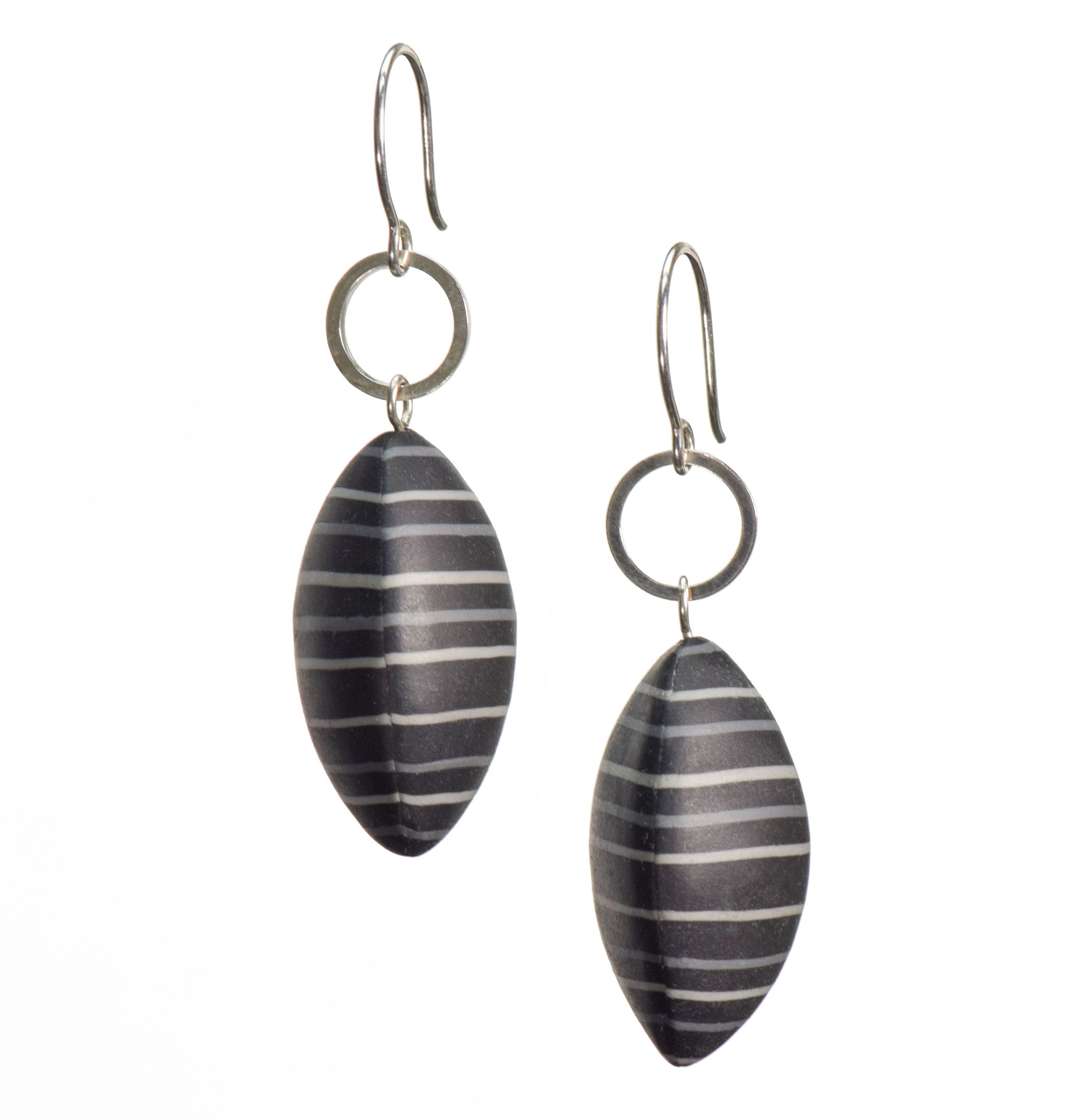 Black with gray stripes